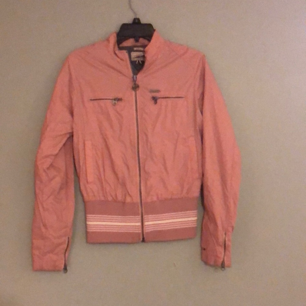 Tommy Hilfiger denim collection pink bomber jacket .